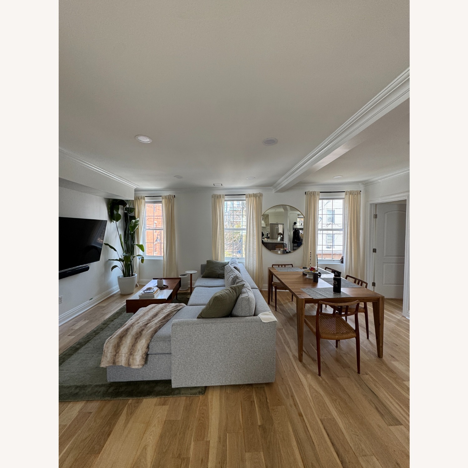 West Elm Harris Light Gray Fabric Sleeper Sofa - image-2