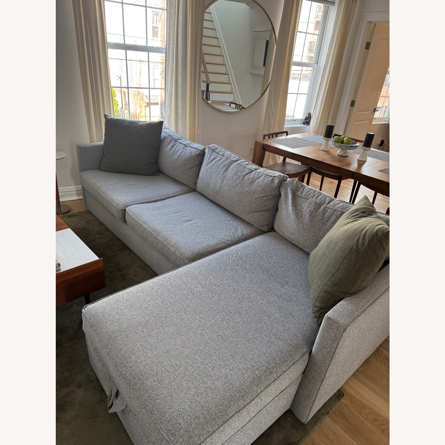 West Elm Harris Light Gray Fabric Sleeper Sofa - image-3