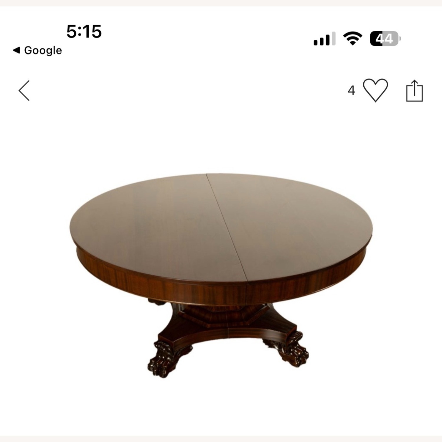 Vintage/Antique Dark Brown Dining Table - image-3