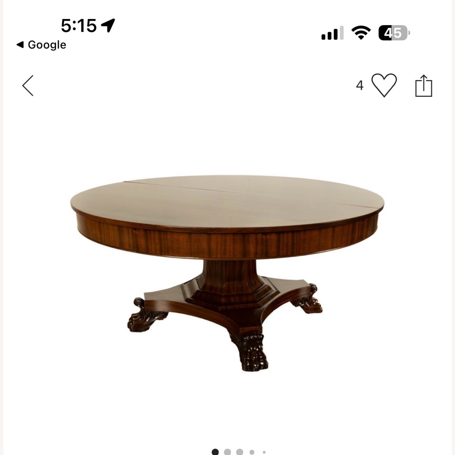 Vintage/Antique Dark Brown Dining Table - image-5