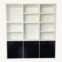 Poliform Black Lacquer Bookcase