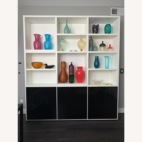 Used Poliform Black Lacquer Bookcase for sale on AptDeco