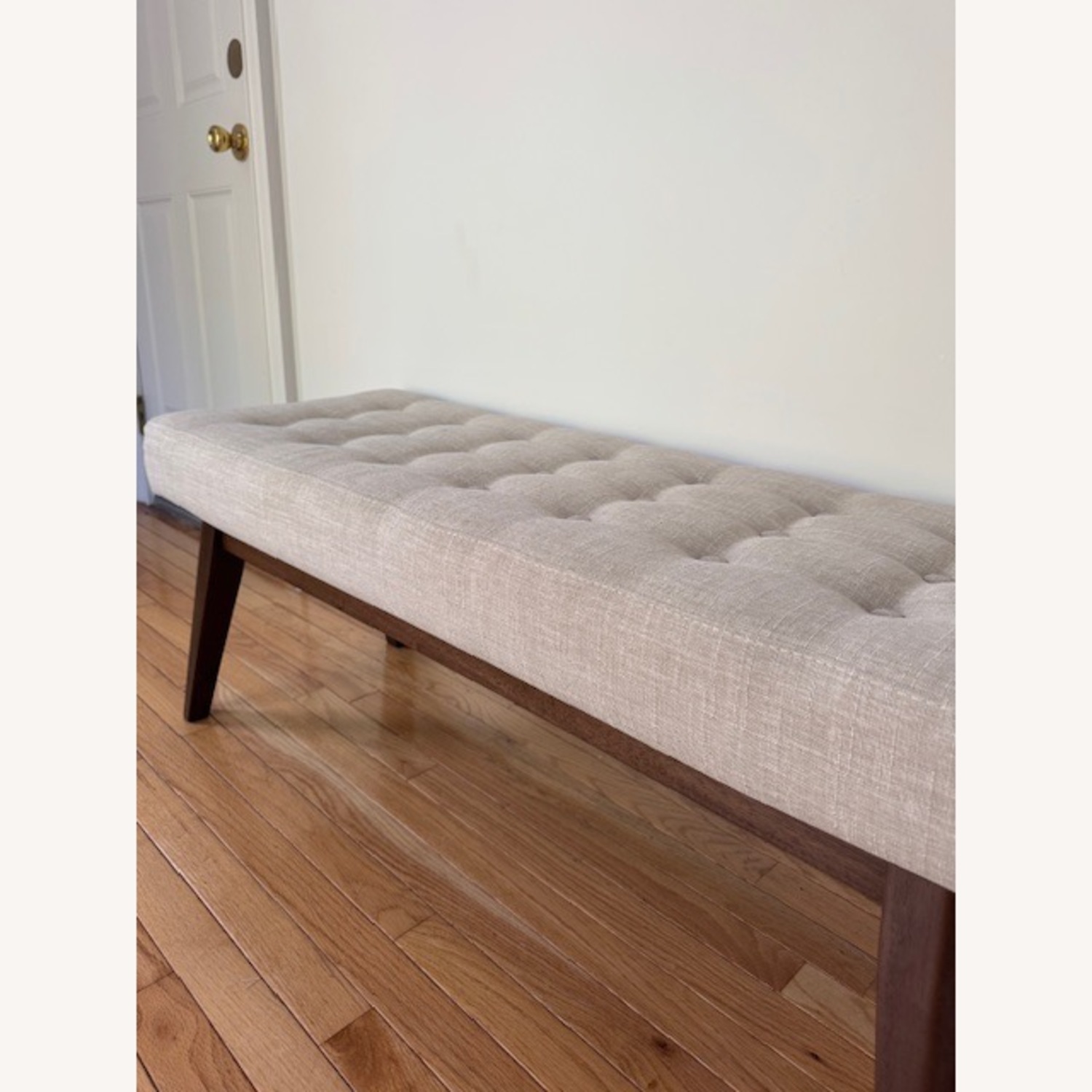 AllModern Dark Brown Wood Bench - image-4