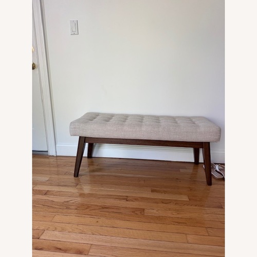Used AllModern Dark Brown Wood Bench for sale on AptDeco