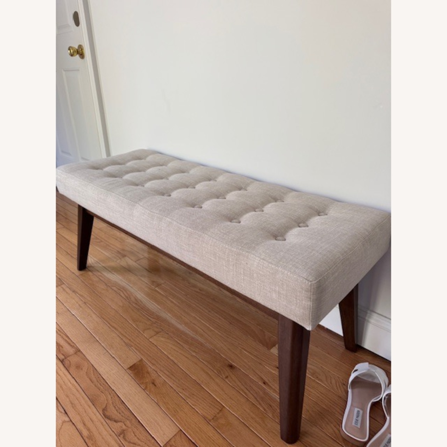 AllModern Dark Brown Wood Bench - image-2