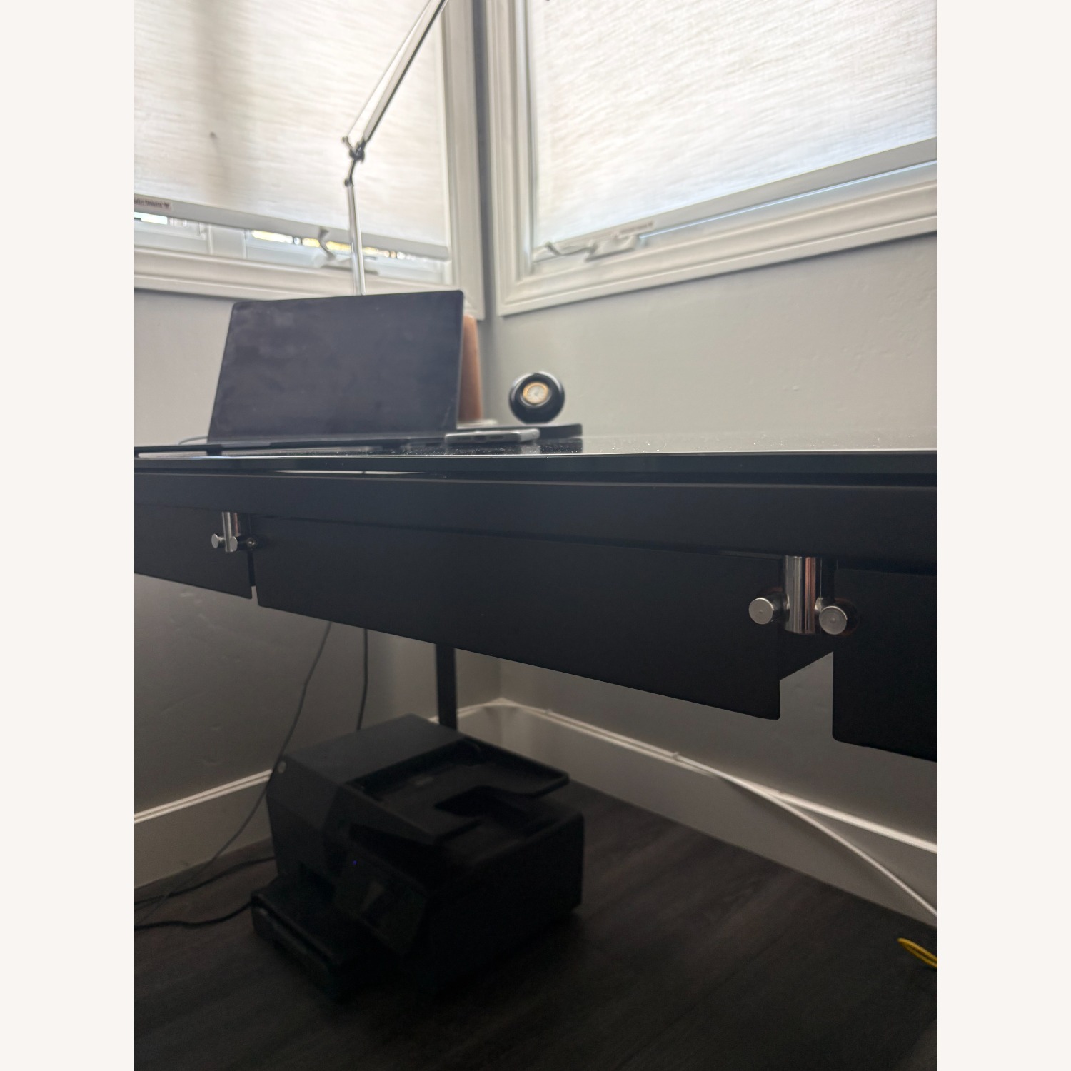 Black Glass Desk - image-3