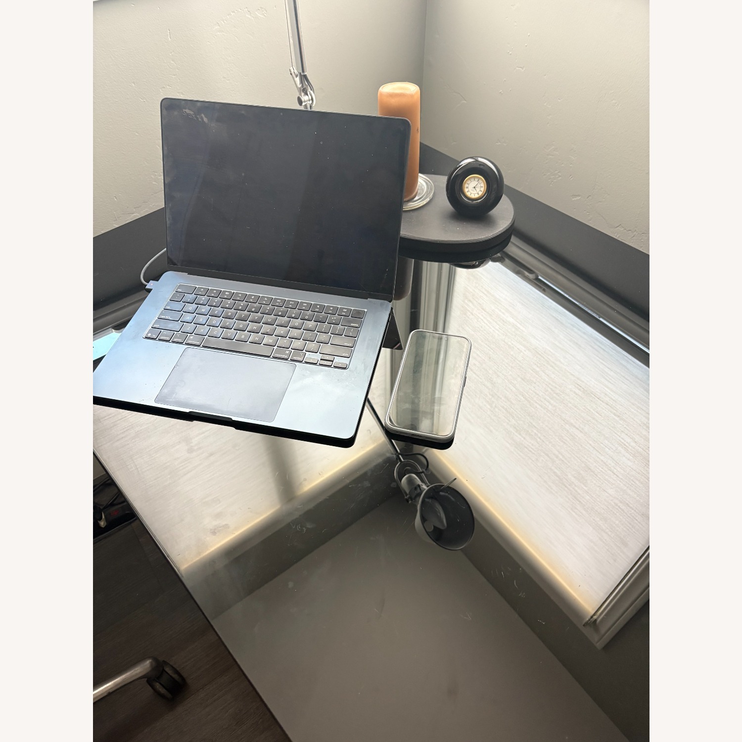 Black Glass Desk - image-4