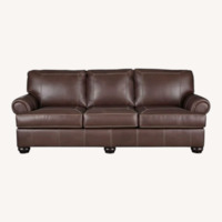 Ashley Furniture Dark Brown Leather 3 seater Sofa