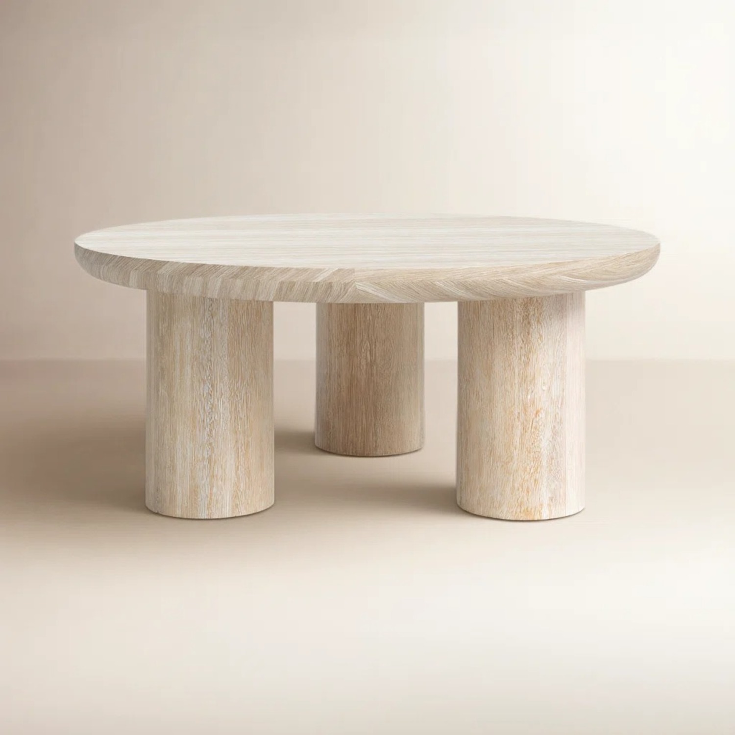 Joss & Main Columnia 40" Solid Wood Round Coffee Table - image-3