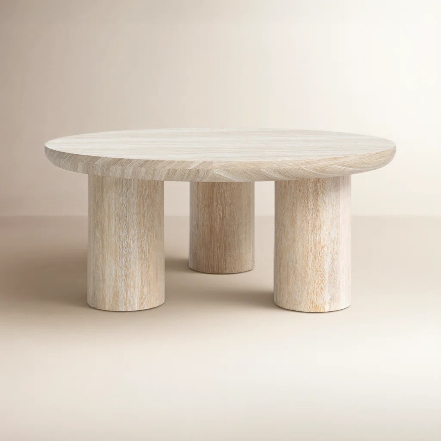 Joss & Main Columnia 40" Solid Wood Round Coffee Table - image-8