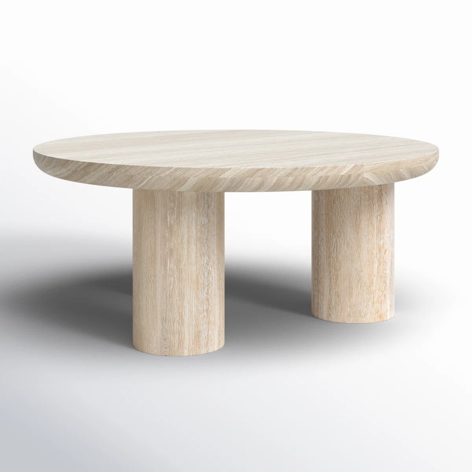 Joss & Main Columnia 40" Solid Wood Round Coffee Table - image-2