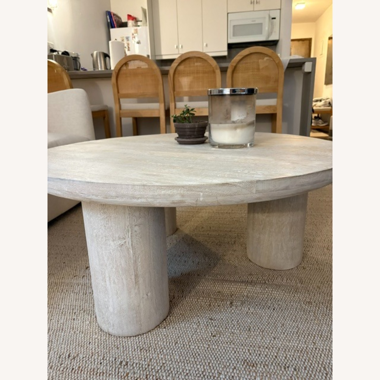 Joss & Main Columnia 40" Solid Wood Round Coffee Table - image-4