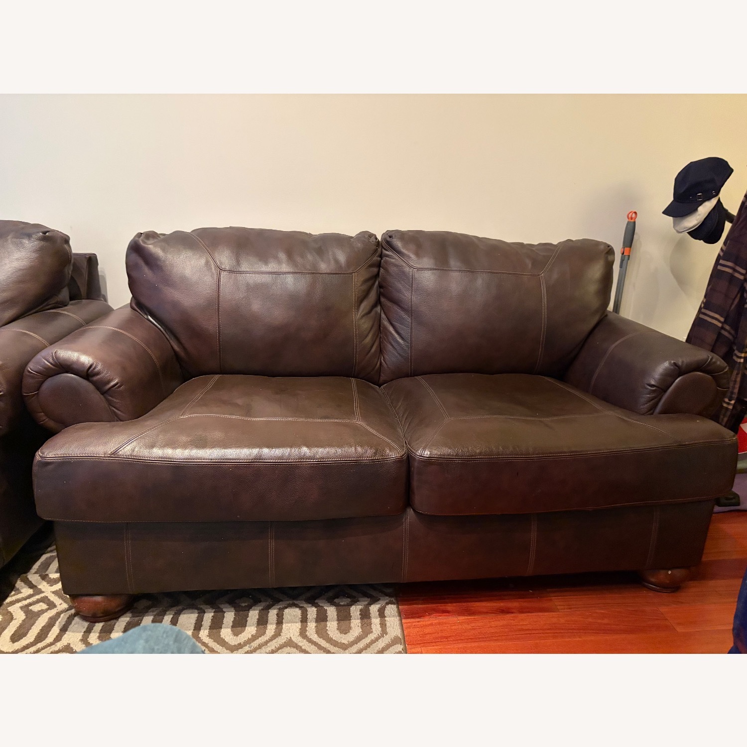 Ashley Furniture Dark Brown 2 Seater Sofa - image-2