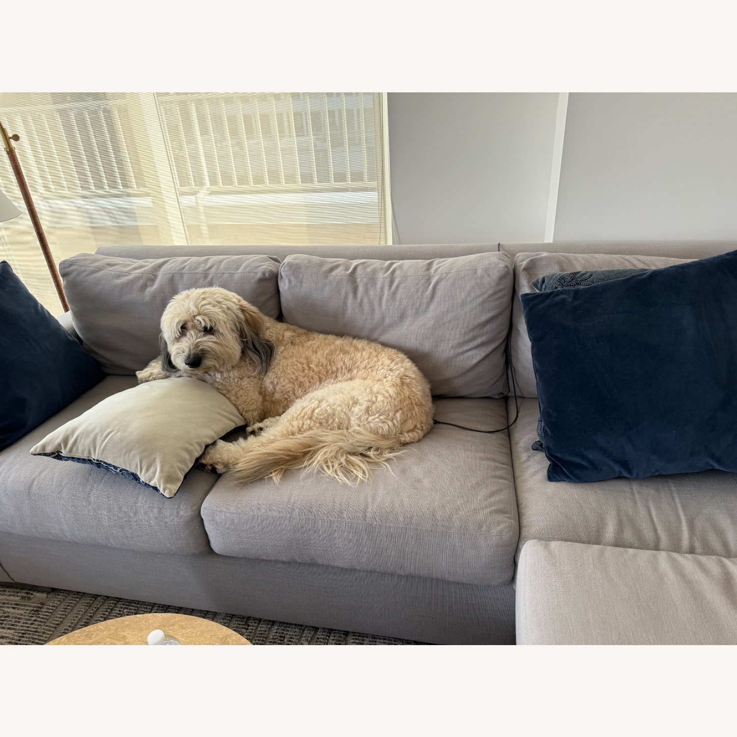 Kravet Light Gray Fabric Sleeper Sofa - image-5