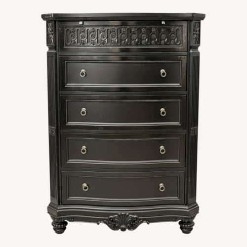 Used Vintage/Antique Black Solid Wood Dresser for sale on AptDeco