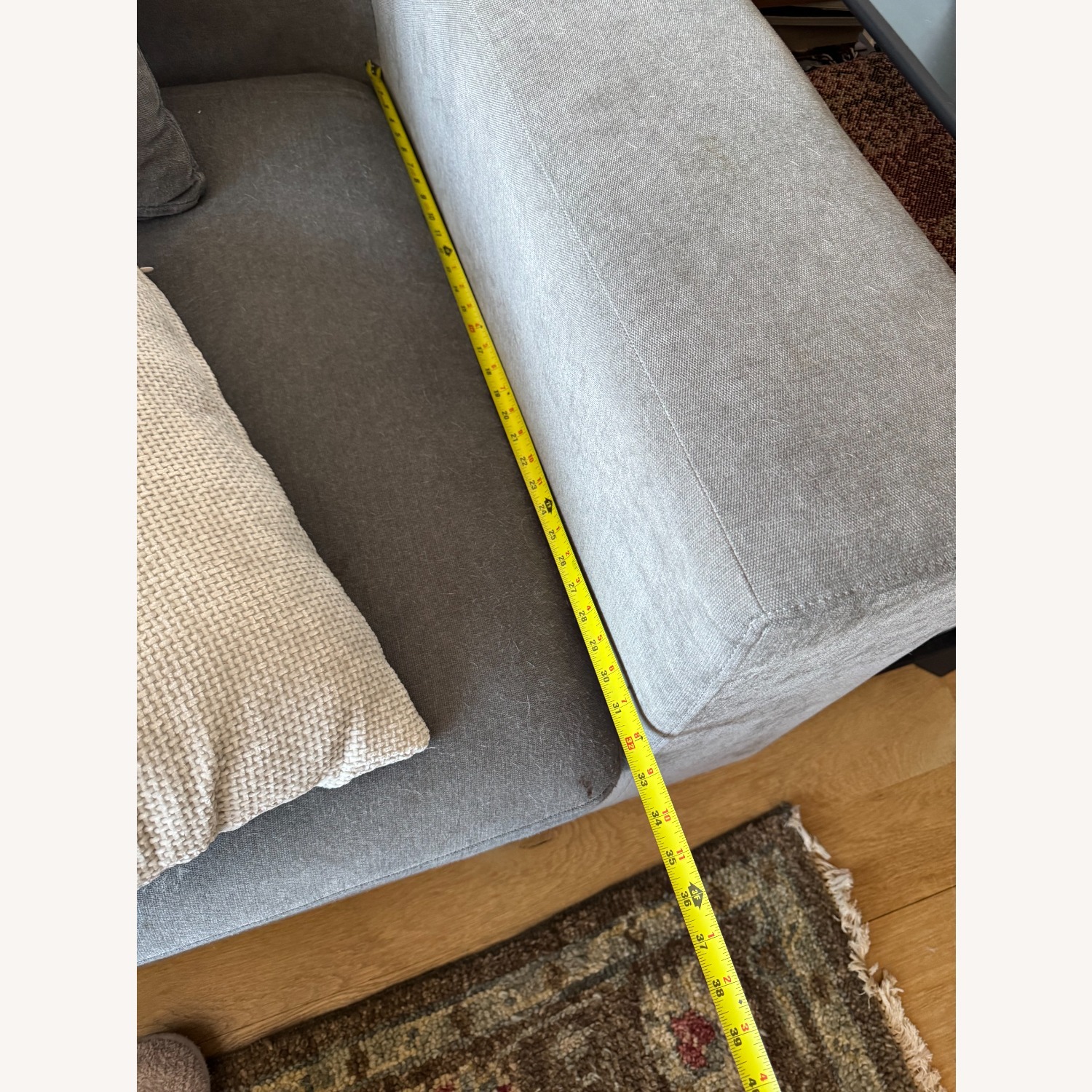 Dark Gray Fabric 3+ Piece Sectional - image-4