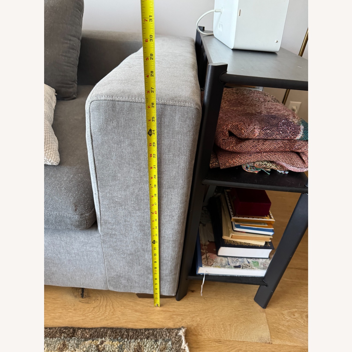 Dark Gray Fabric 3+ Piece Sectional - image-7