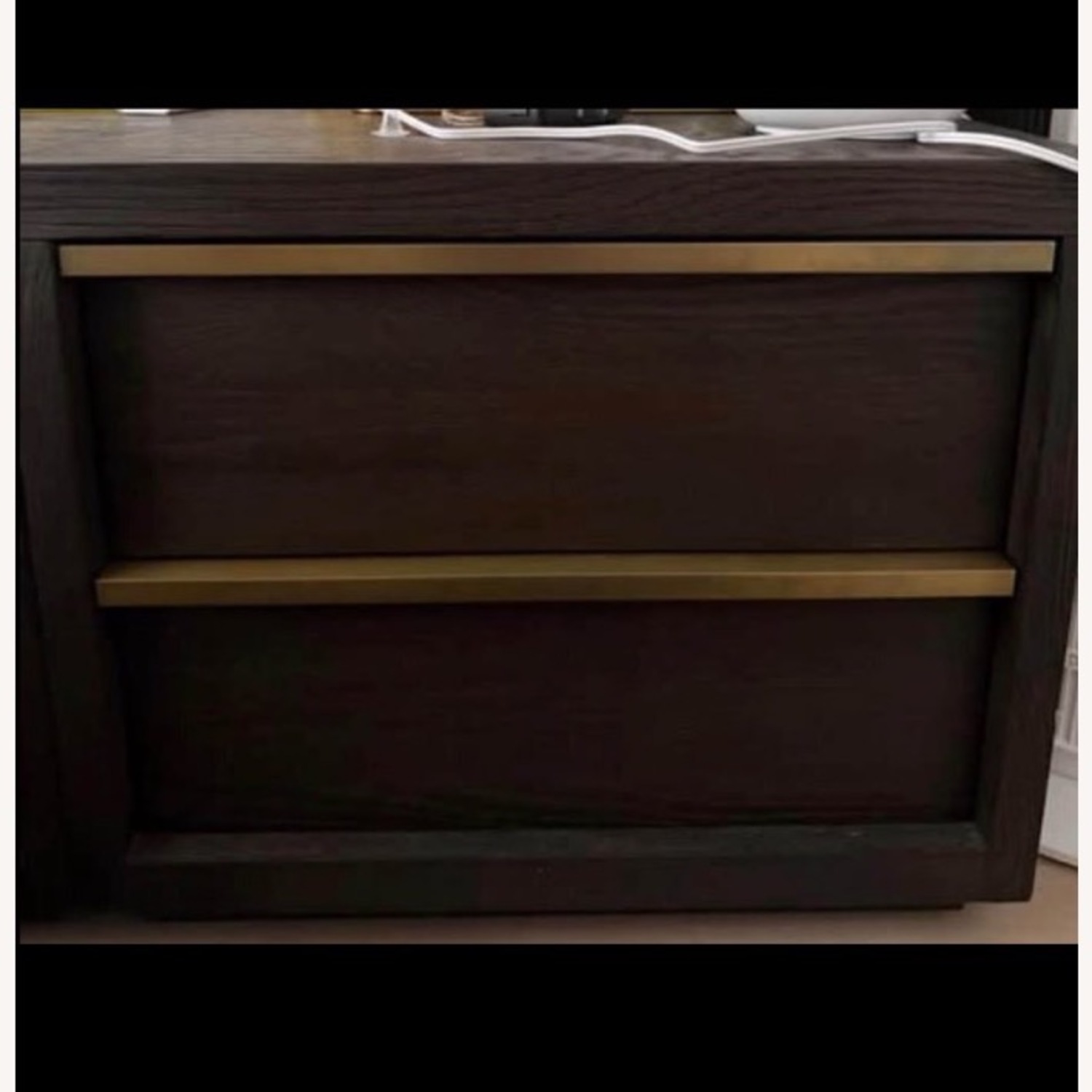 Restoration Hardware Bezier Dark Brown Nightstands - image-5