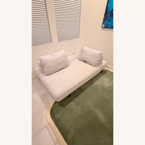Used Article Light Gray Fabric 2 Seater Sofa for sale on AptDeco