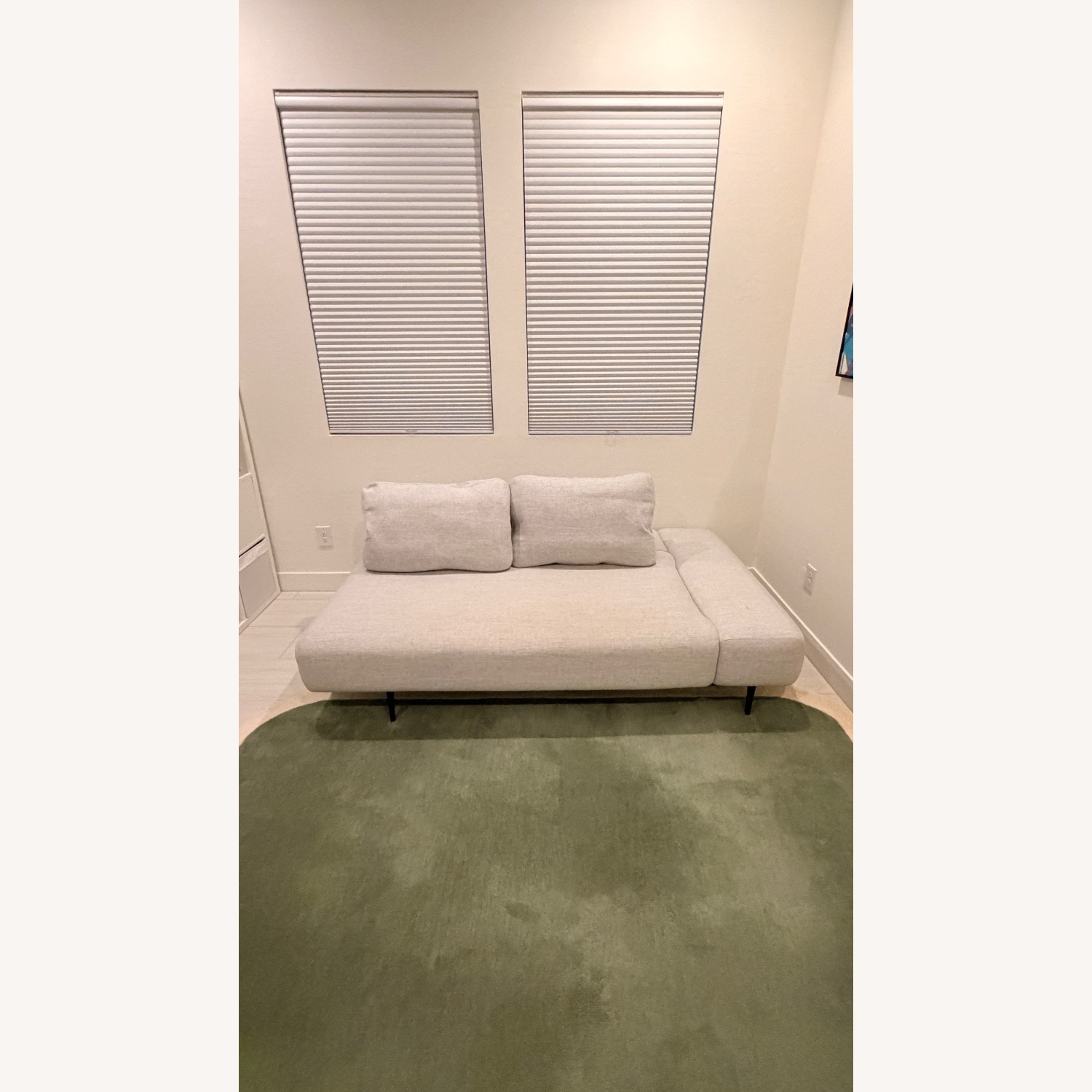 Article Light Gray Fabric 2 Seater Sofa - image-4