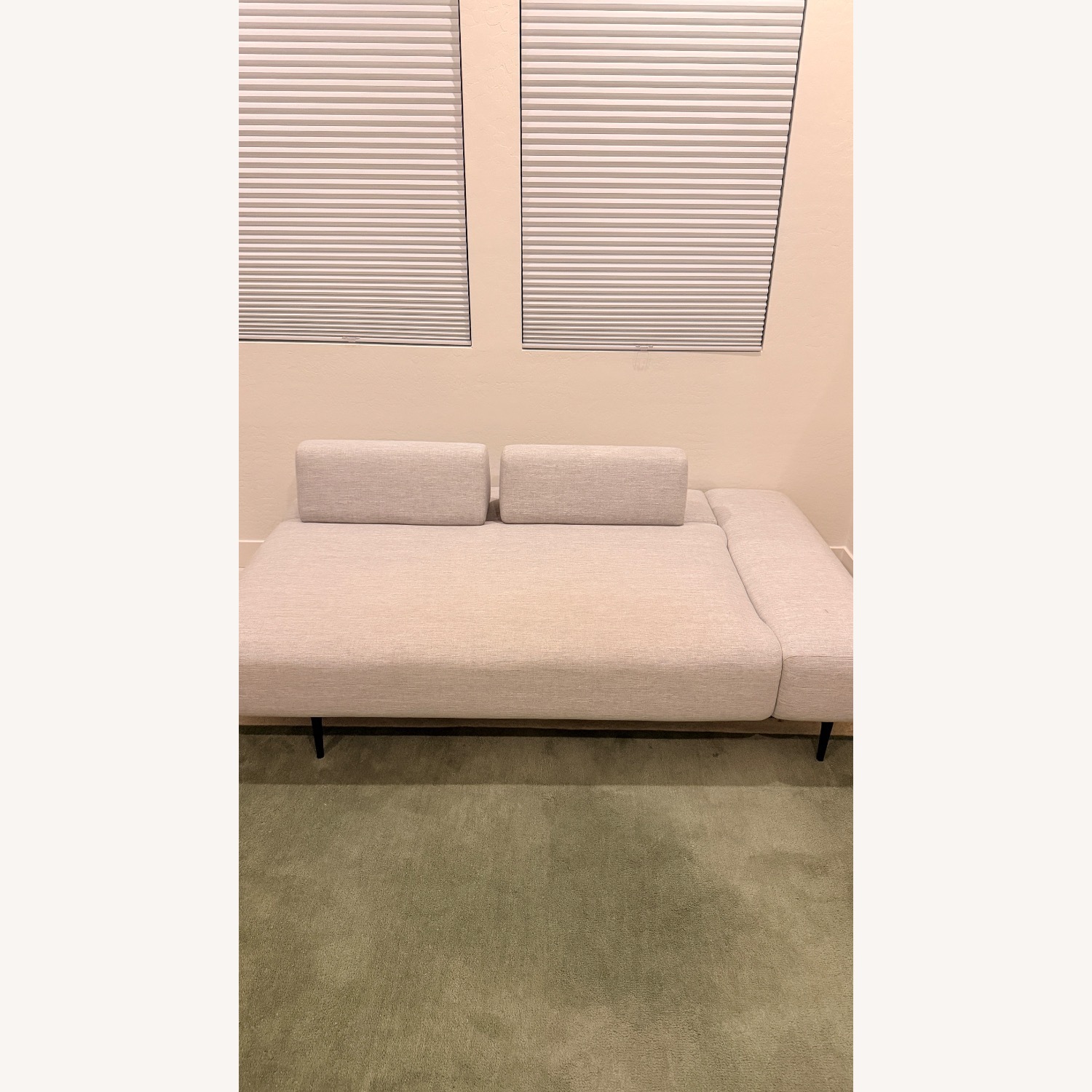 Article Light Gray Fabric 2 Seater Sofa - image-5