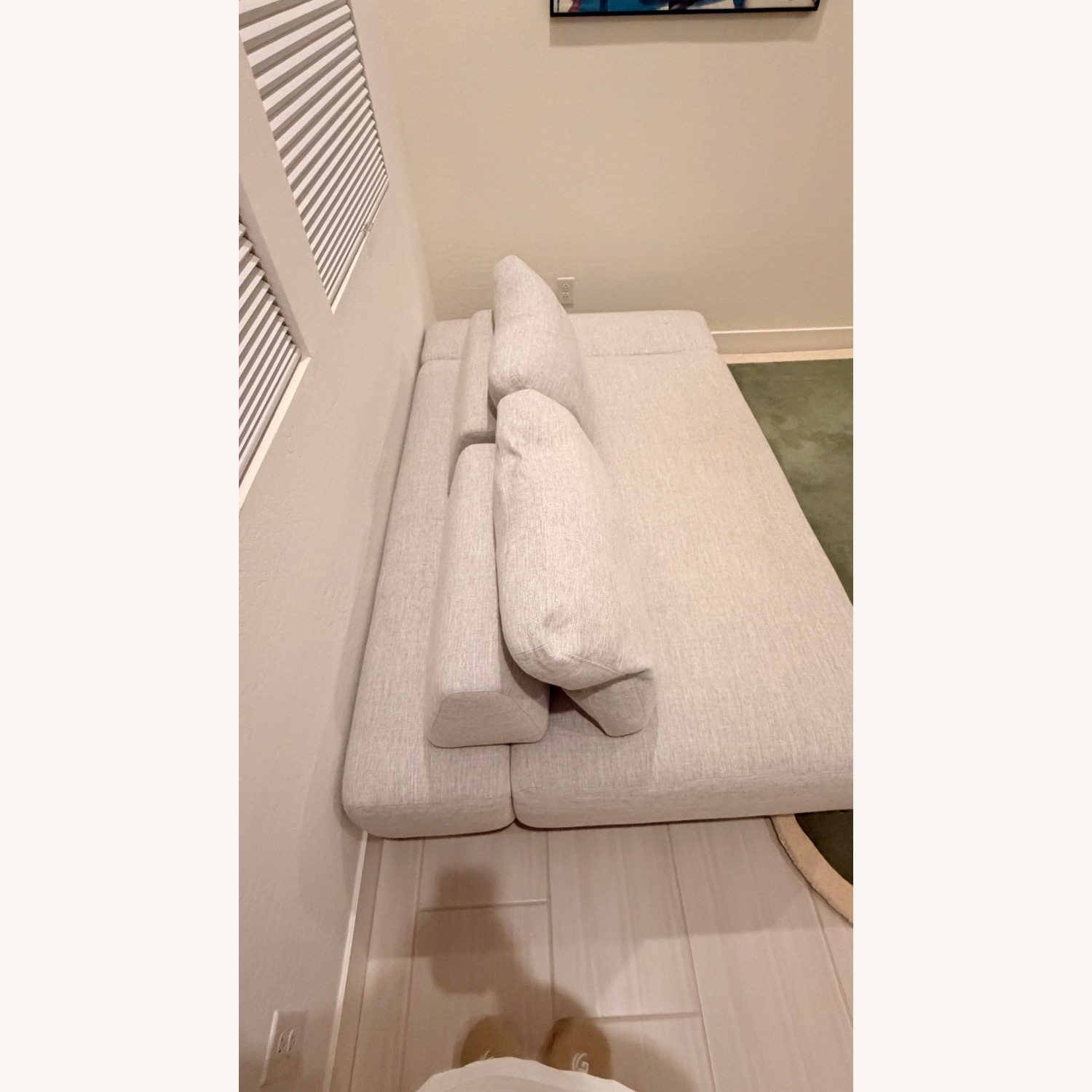 Article Light Gray Fabric 2 Seater Sofa - image-3