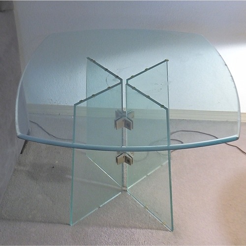 Used Tonelli Design Natural Glass Side Tables for sale on AptDeco