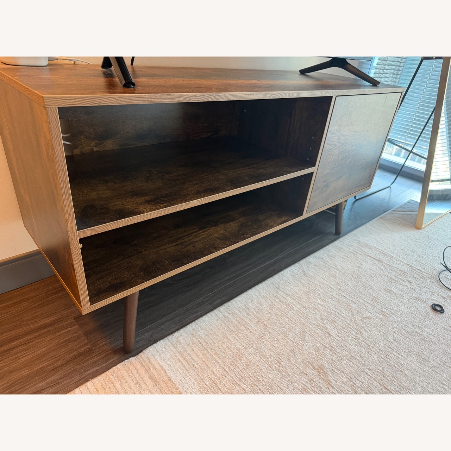 Amazon Dark Brown Wood Media Storage - image-2