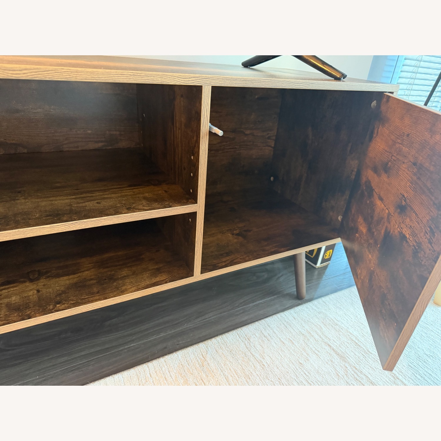 Amazon Dark Brown Wood Media Storage - image-4