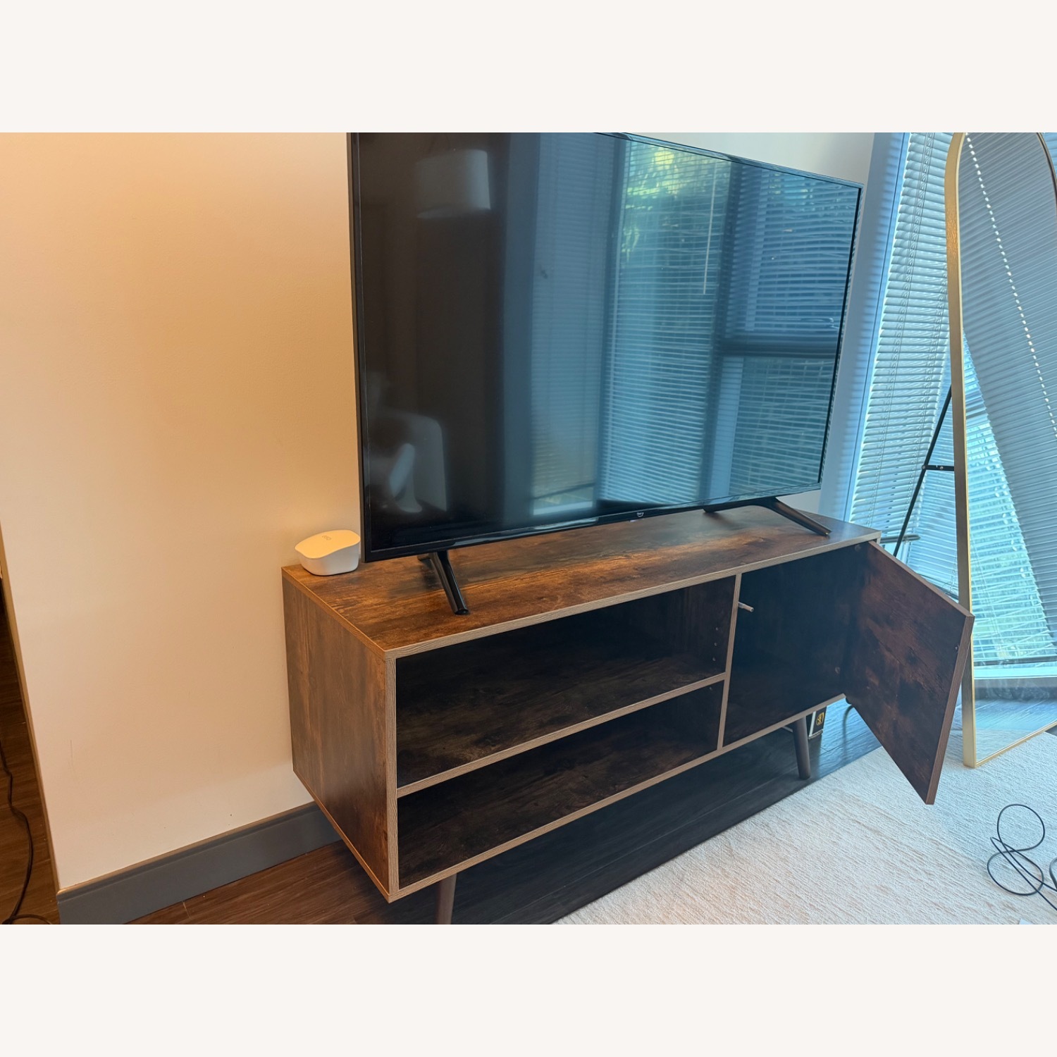 Amazon Dark Brown Wood Media Storage - image-3