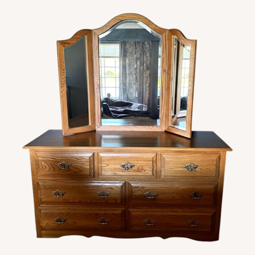 Used Amish Made Dresser with Mirror  for sale on AptDeco