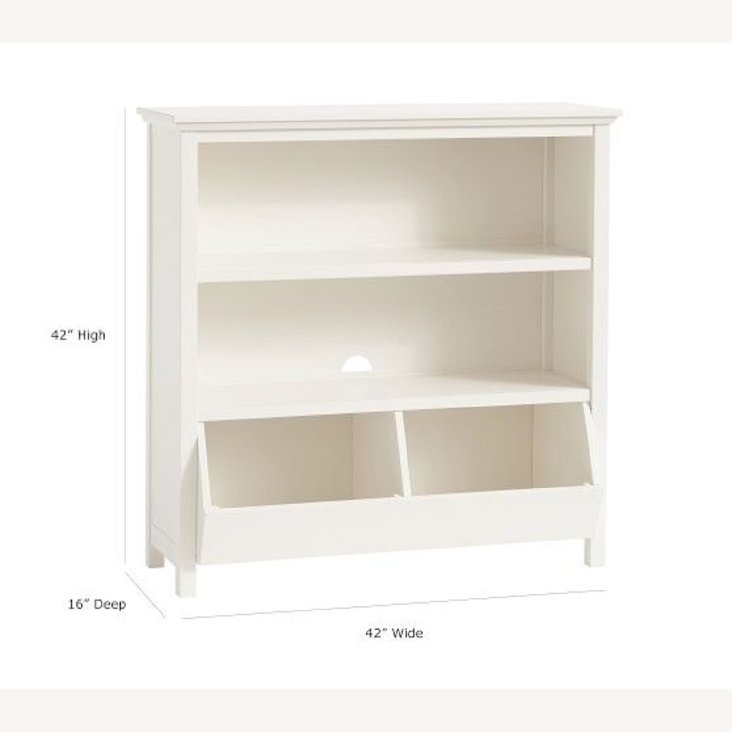 Williams Sonoma Cameron White Wood Bookcase Kids - image-4