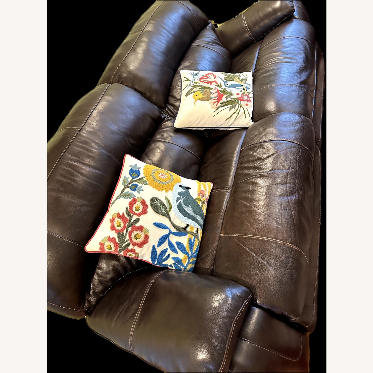 Ashley Full Grain Leather Power Recliner Sofa  - image-2