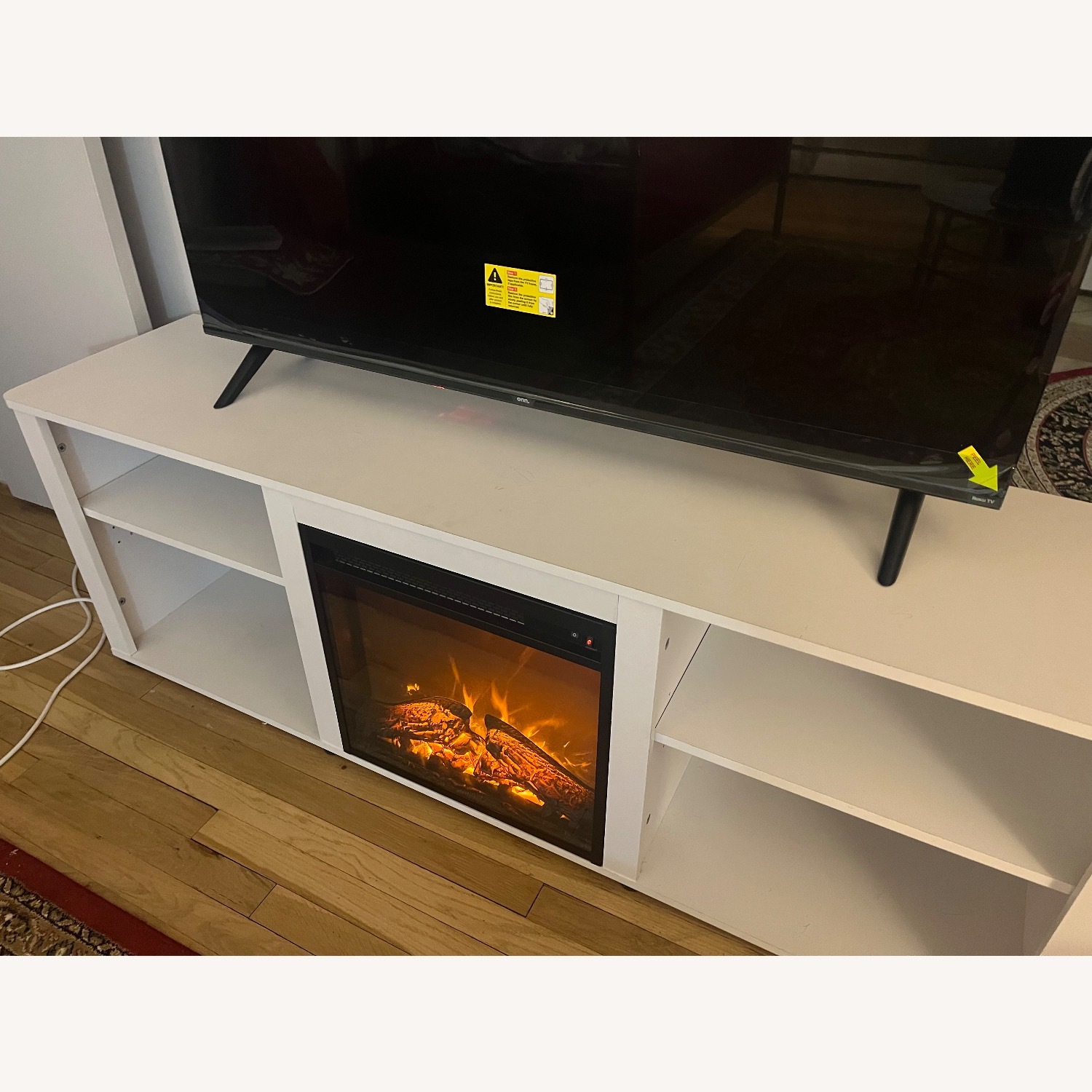 Amazon White Wood Media Storage - image-4