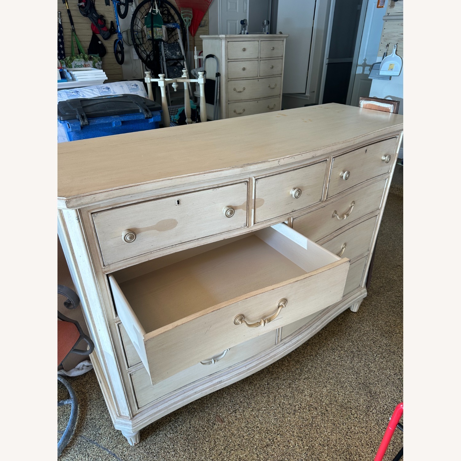 Stanley Furniture White Wood Dresser - image-3