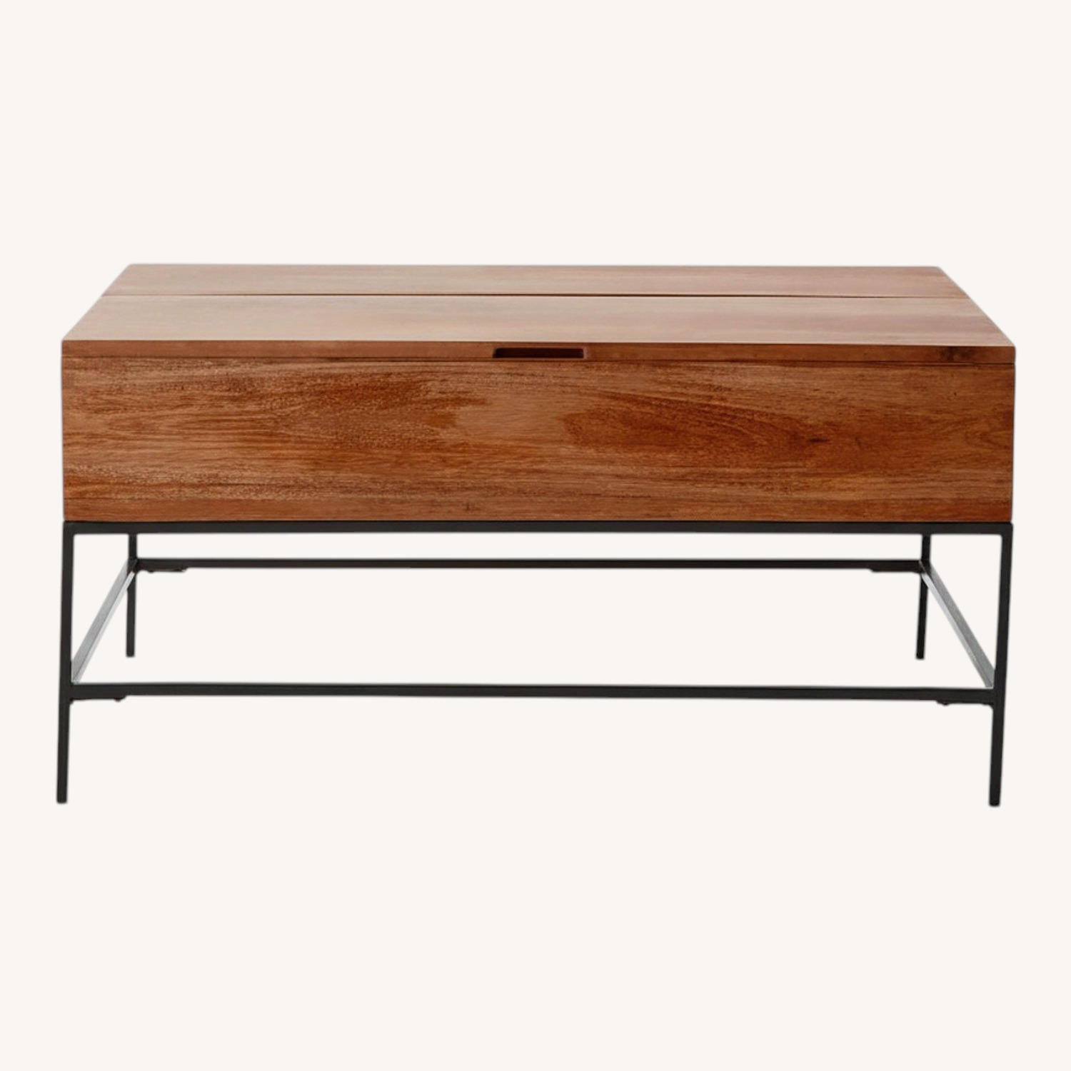 West Elm Dark Brown Wood Coffee Table - image-0