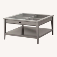 IKEA Light Gray Glass Coffee Table