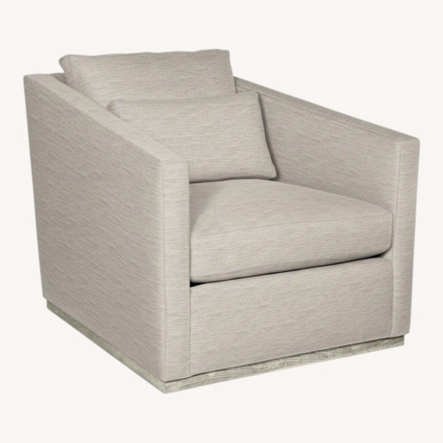 Used Vanguard Furniture White Fabric Armchair for sale on AptDeco
