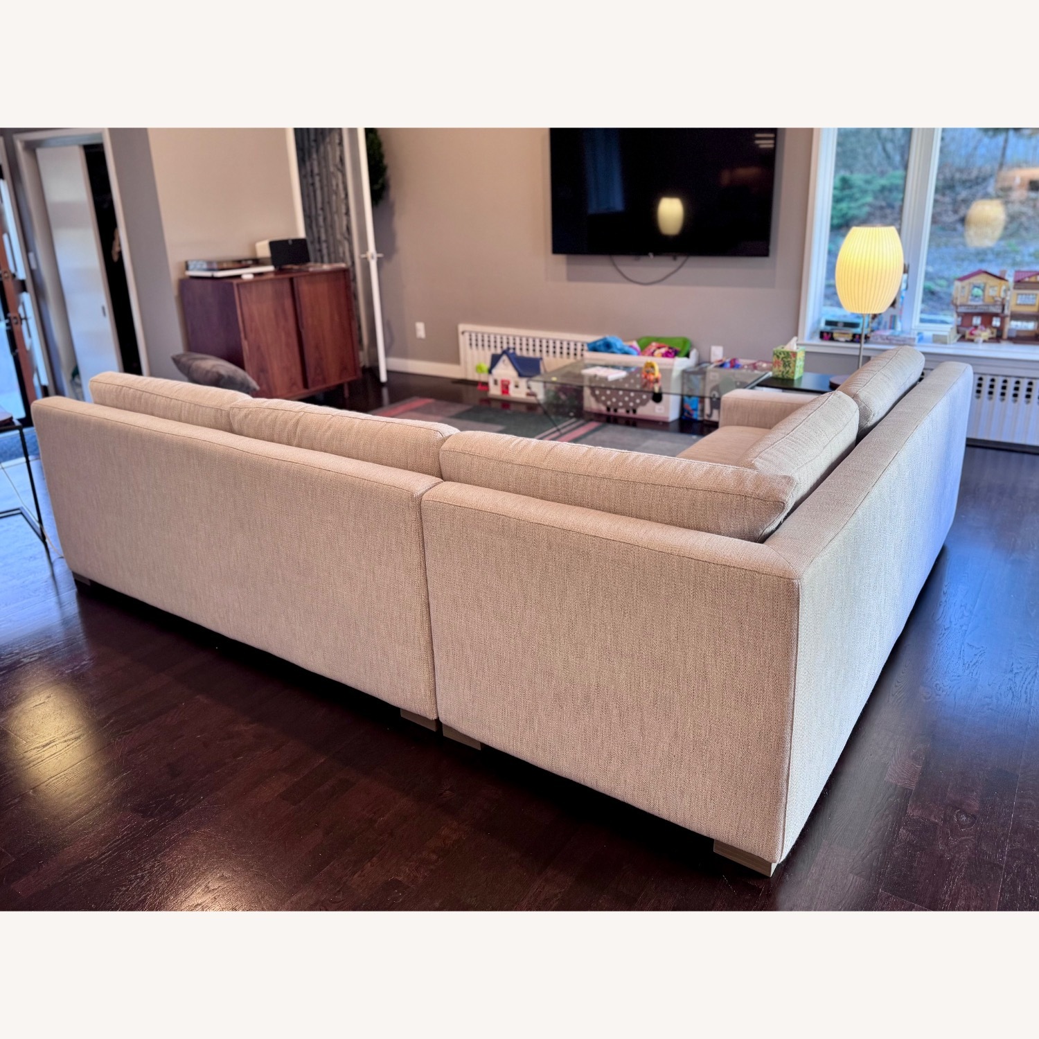 Restoration Hardware Modena Light Gray 2 Piece Sectional - image-3