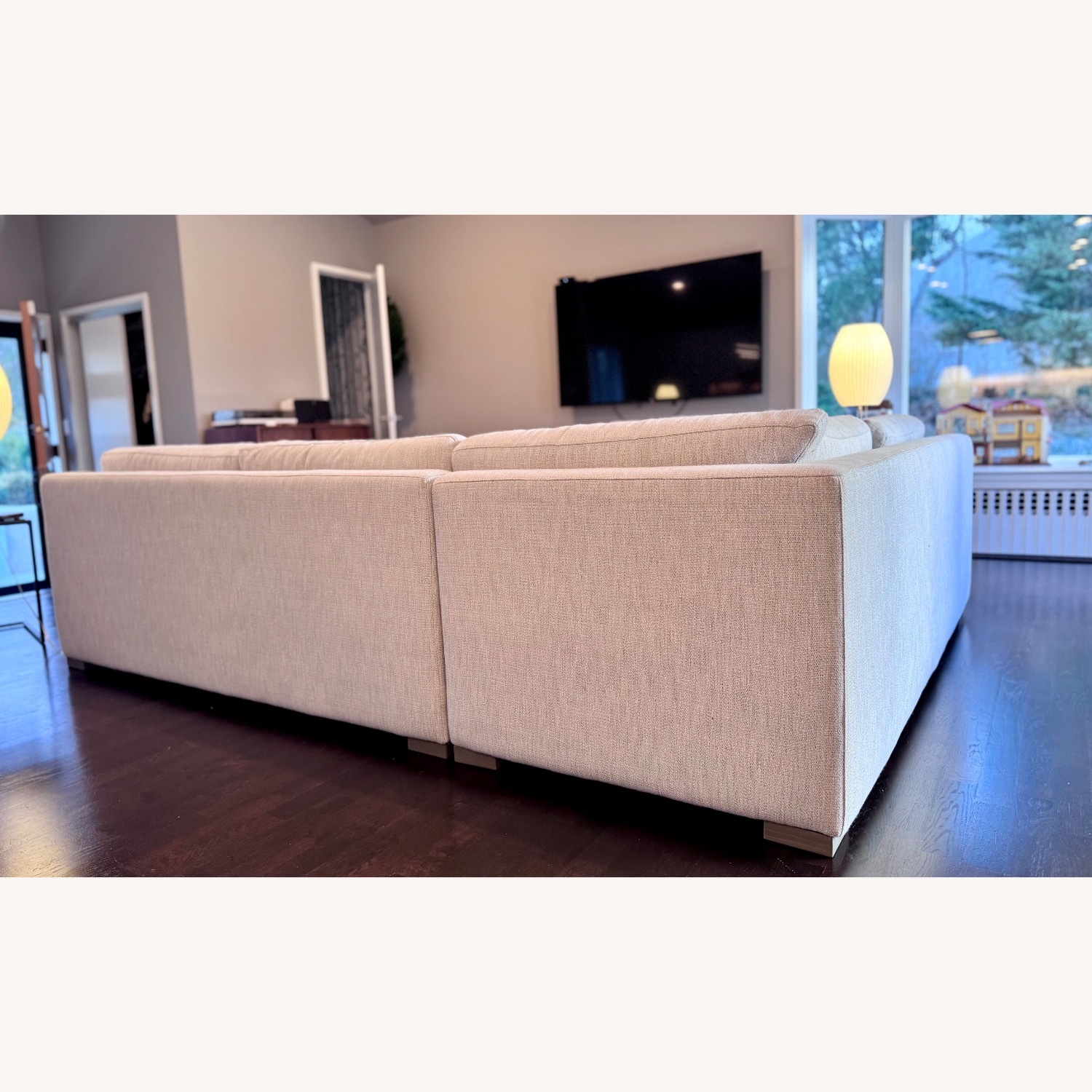 Restoration Hardware Modena Light Gray 2 Piece Sectional - image-2