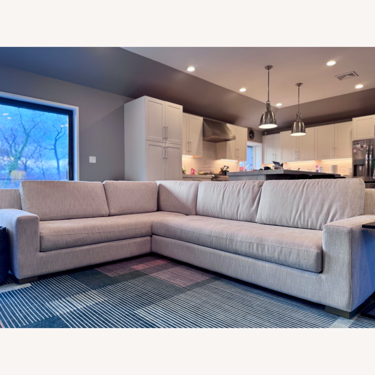 Restoration Hardware Modena Light Gray 2 Piece Sectional - image-1