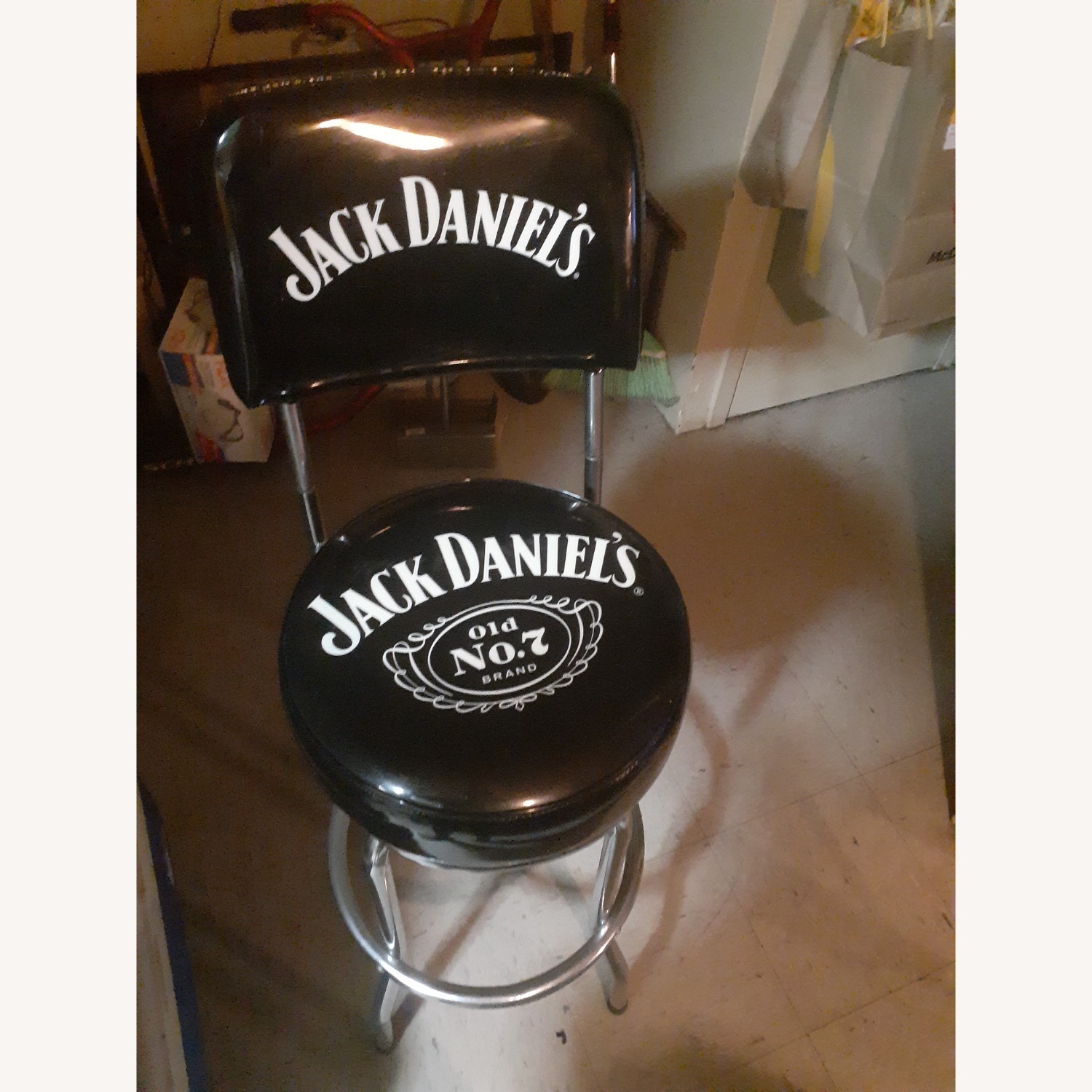 Vintage Dining Table Jack Daniels Stools - image-8