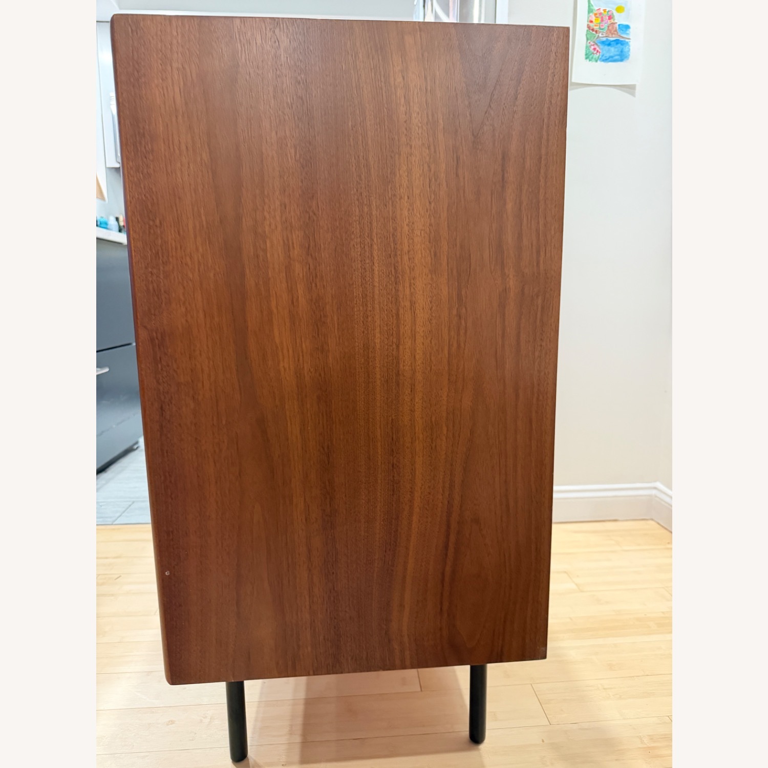 West Elm Dark Brown Wood Bar Cart - image-4