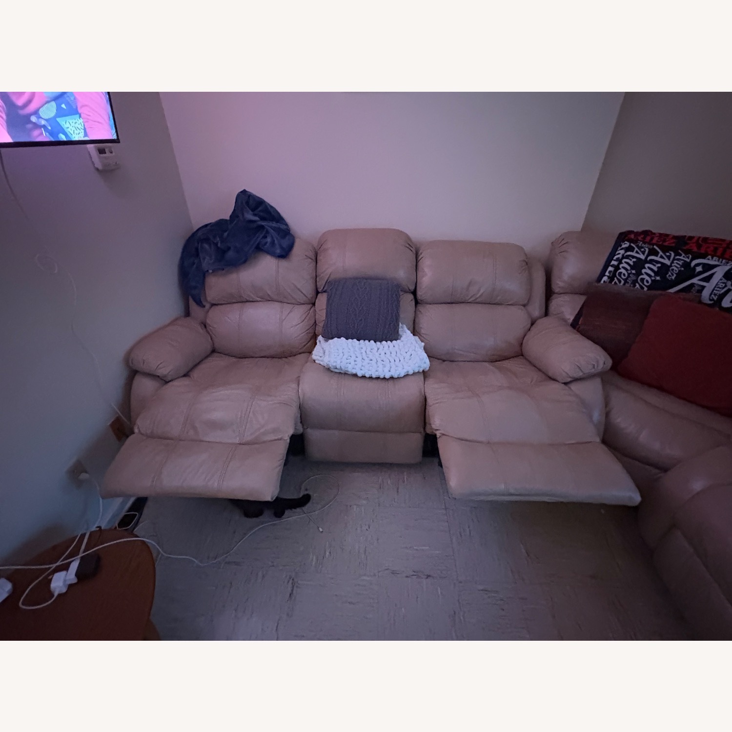 Natural Leather 3+ Piece Sectional - image-2