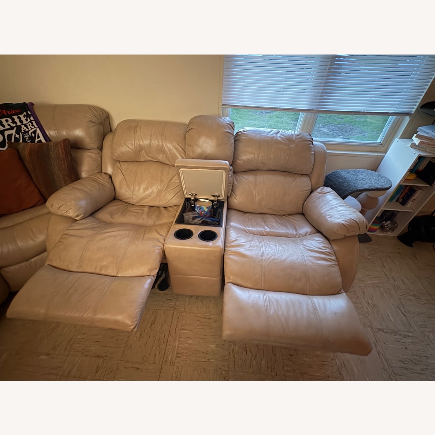 Natural Leather 3+ Piece Sectional - image-3