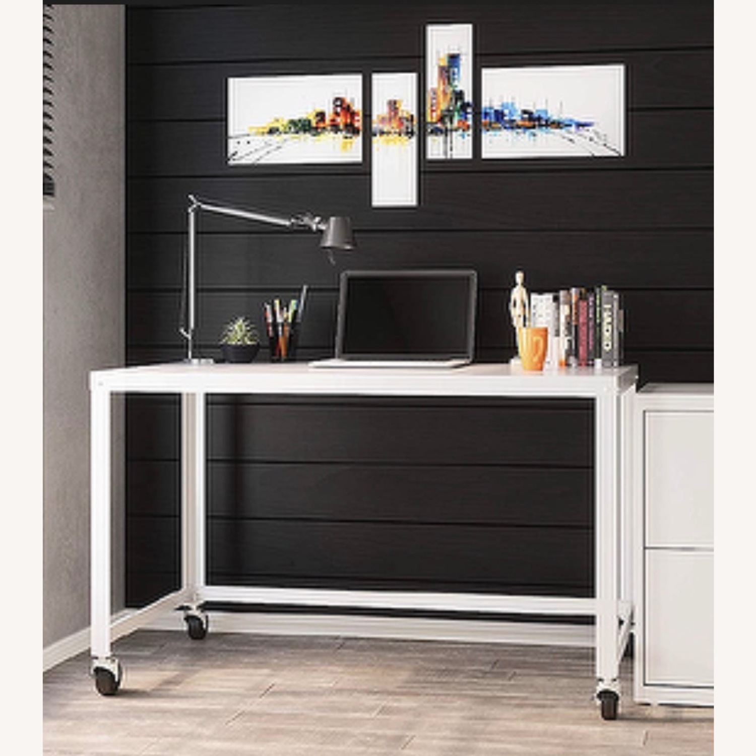 CB2 Go Cart Rolling Table Desk - image-3