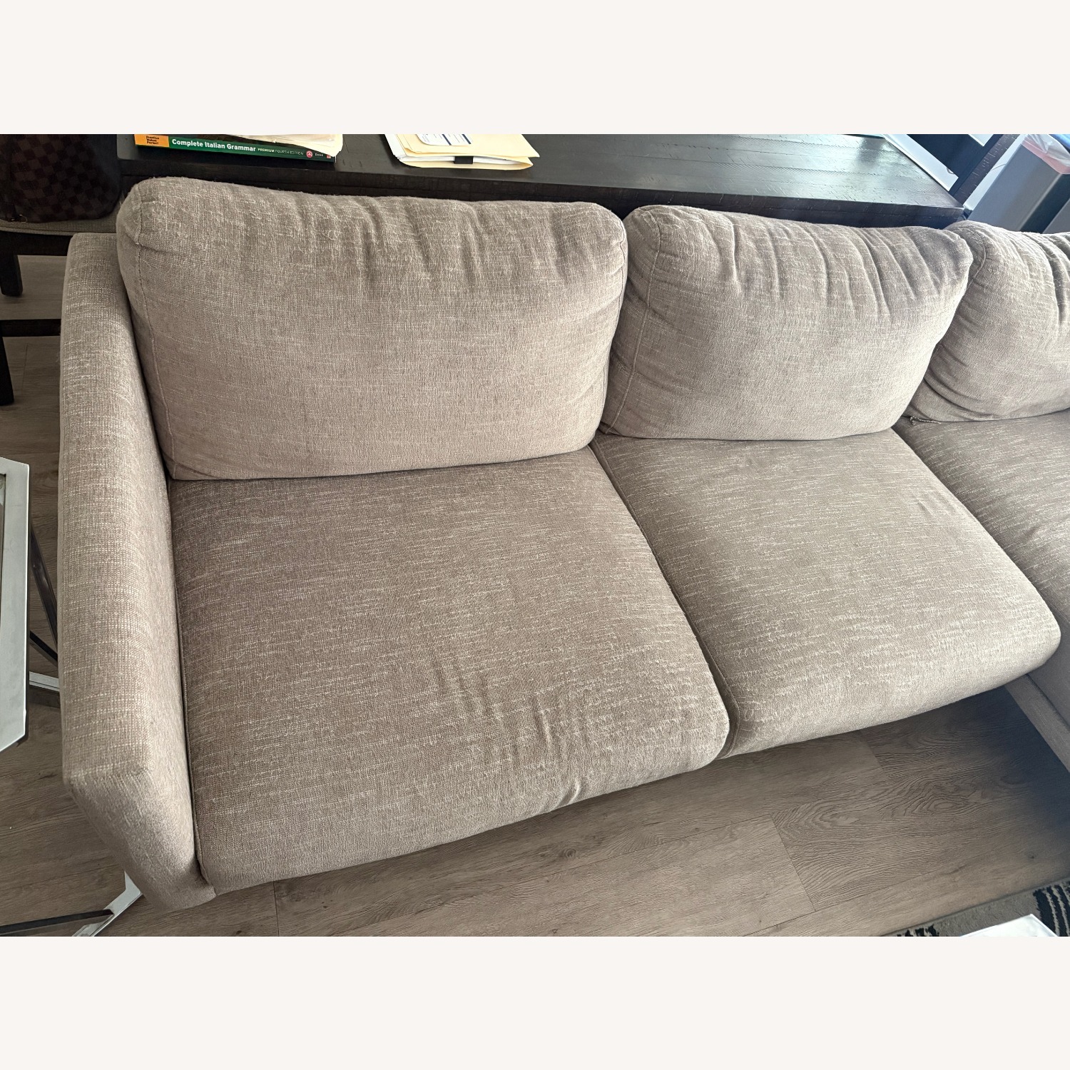 Living Spaces Light Gray 2 Piece Sectional - image-3