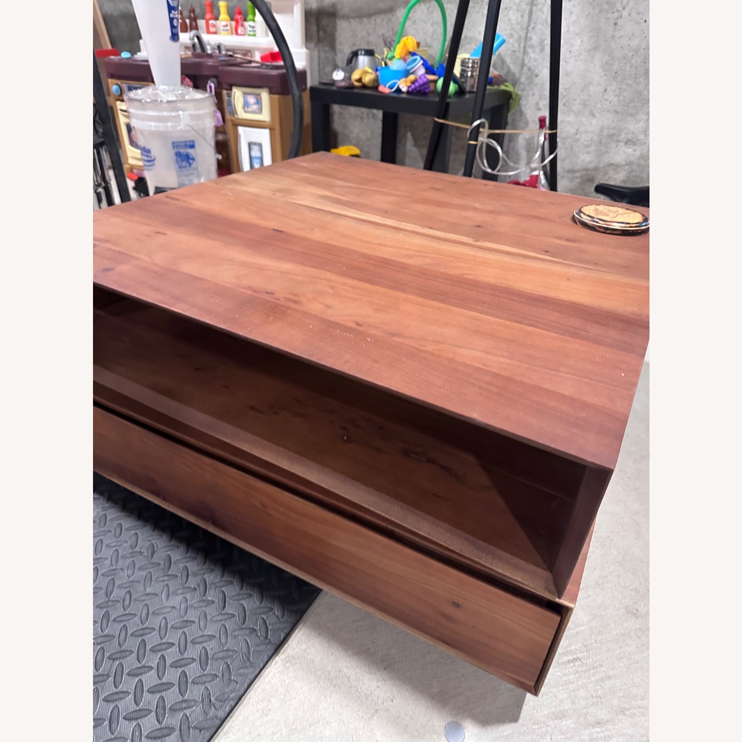 CB2 Spin Rotating Coffee Table with Two Drawers - image-3