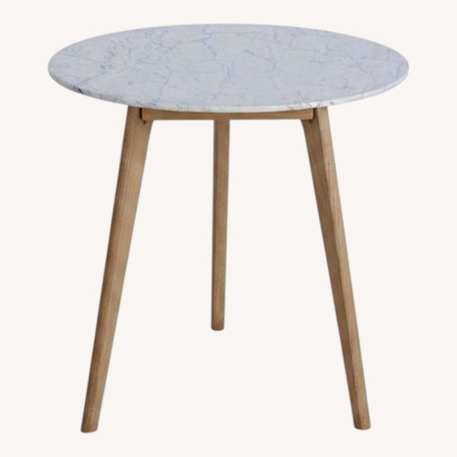 Used Article Mara White Marble Dining Table for sale on AptDeco