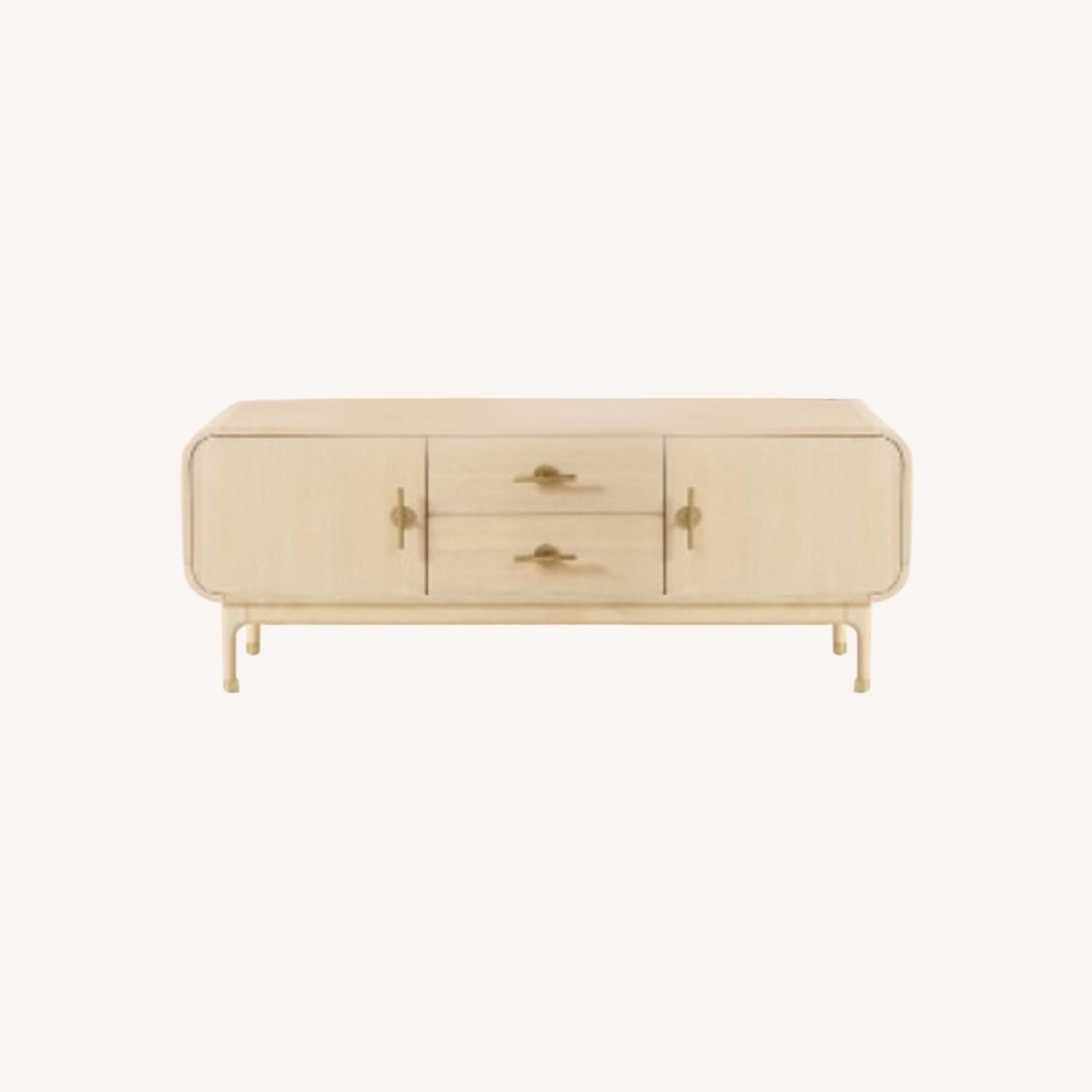 Anthropologie Natural Wood Media Storage - image-8